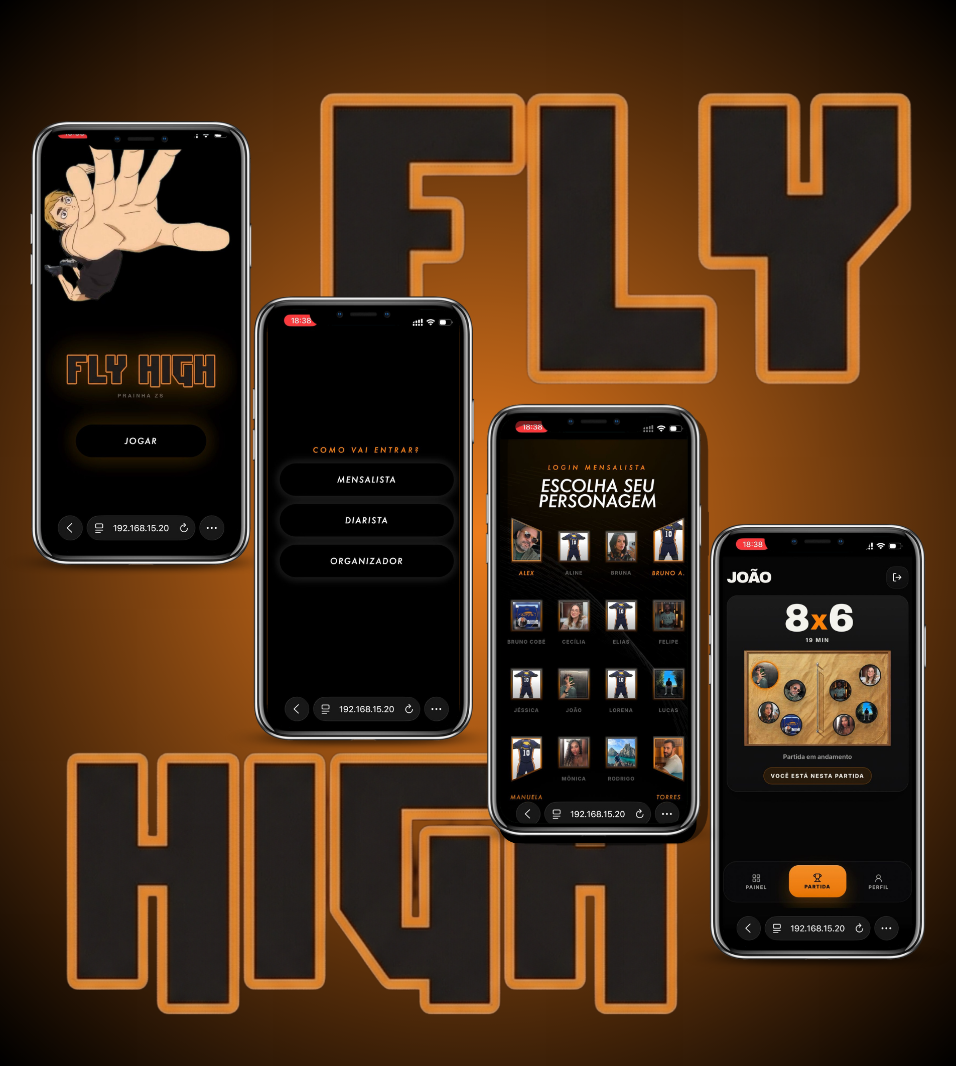 FlyHigh — telas